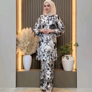 Thalia Kurung Premium Brocade Black