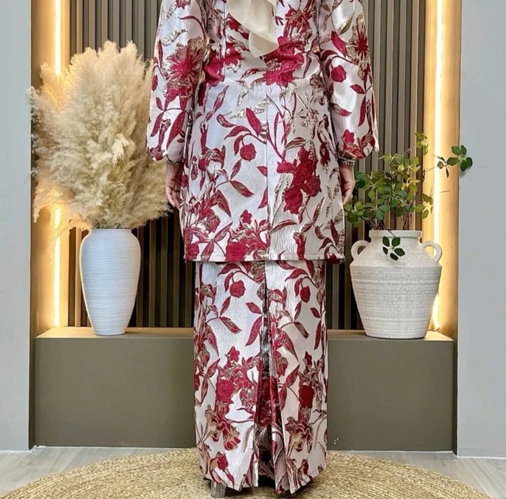 Thalia Kurung Premium Brocade Lime