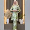 Thalia Kurung Premium Brocade Lime