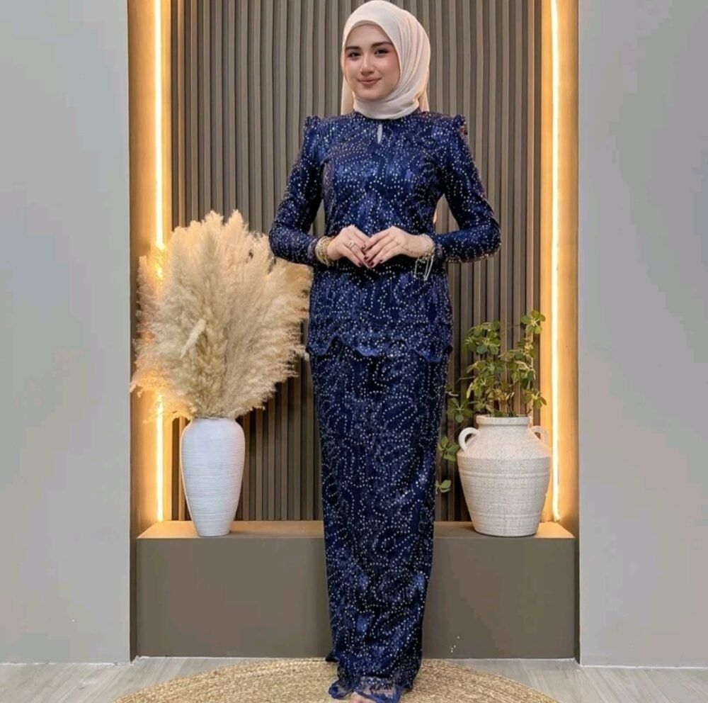 Chantika Mini Kurung Navy Blue