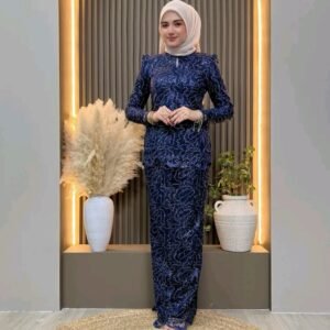 Chantika Mini Kurung Navy Blue