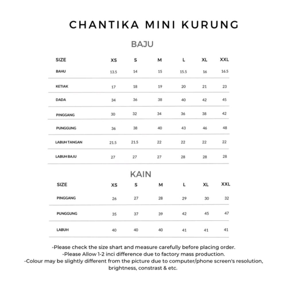 Chantika Mini Kurung Navy Blue