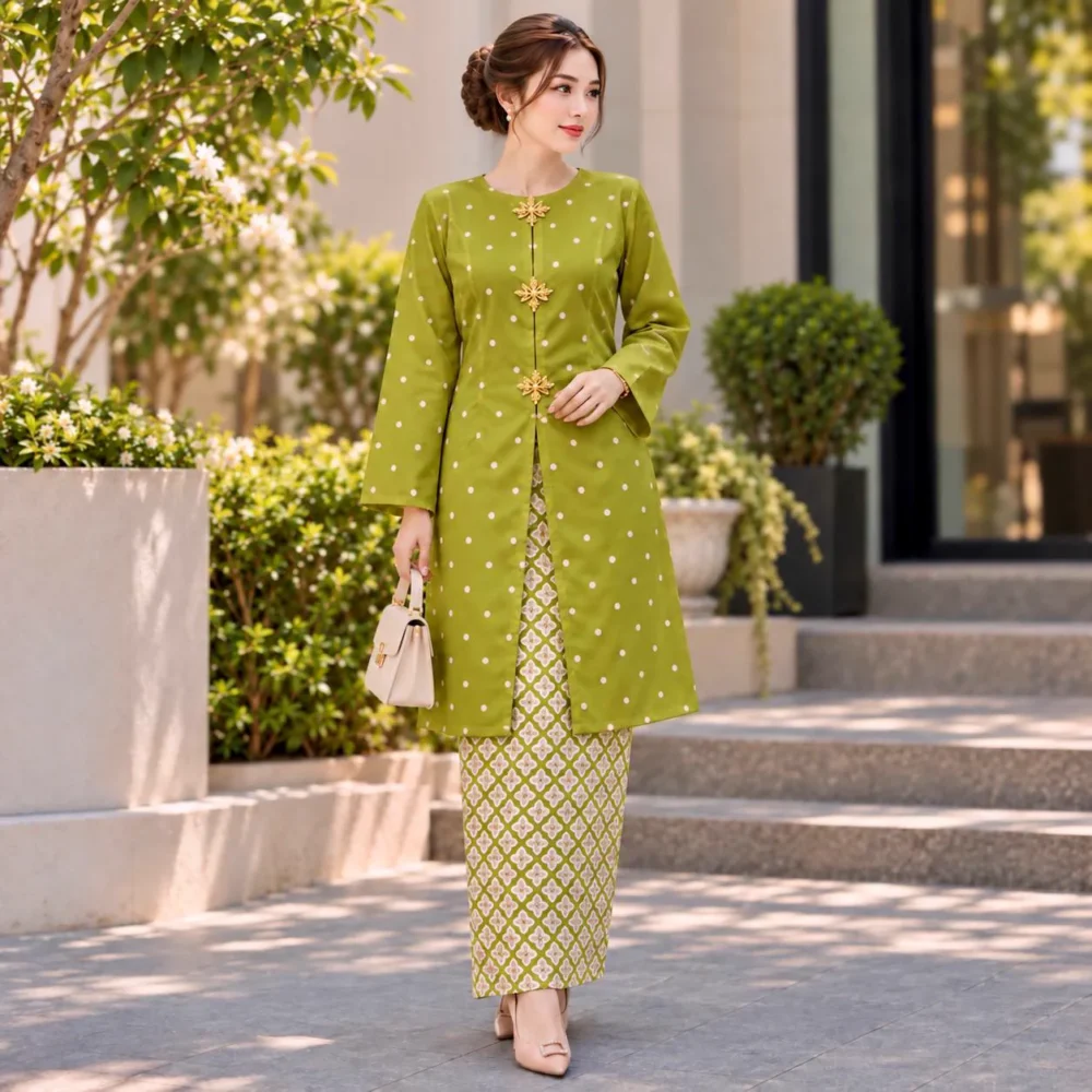 Cendana Kurung Matcha Strawberry